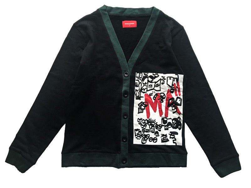 Supreme Floral Stripe Cardigan Black-